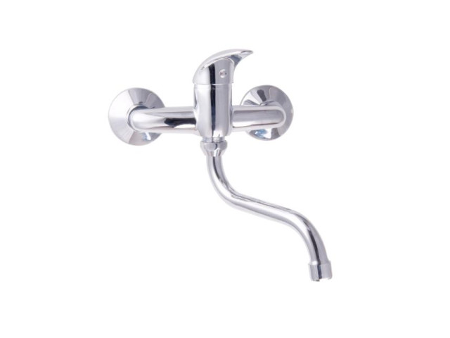 Batéria drezová RISA | nástenná 150mm S-Výtok | SAMTEK Batéria drezová RISA | nástenná 150mm S-Výtok | SAMTEK