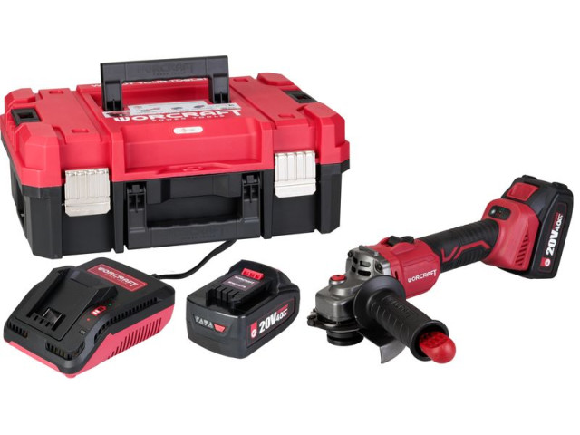 Set Worcraft XCUBE003 ShareSYS Toolbox, uhlová brúska CAG-S20LiBS 125 mm, 2x 4.0 Ah akumulátor, 1x nabíjačka | Worcraft Set Worcraft XCUBE003 ShareSYS Toolbox, uhlová brúska CAG-S20LiBS 125 mm, 2x 4.0 Ah akumulátor, 1x nabíjačka | Worcraft