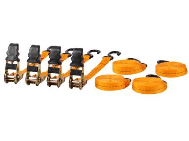 Popruh upínací Strend Pro, pás s račňou, 25 mm, L-4,5 m, max. 500 kg, bal. 4 ks | Strend Pro