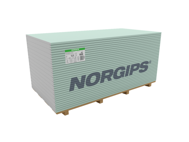 Sadrokartón zelený impregnovaný |Norgips Sadrokartón zelený impregnovaný |Norgips