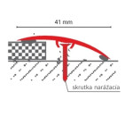 Prechodový profil UNI | AL | 41mm | elox strieborný | Celox Prechodový profil UNI | AL | 41mm | elox strieborný | Celox