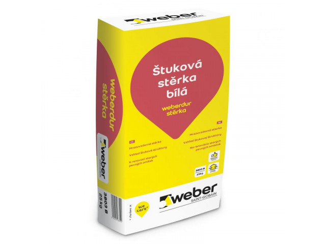Omietka štuková Weberdur vnútorná, vonkajšia | Biela | 0,5 mm | Weber Omietka štuková Weberdur vnútorná, vonkajšia | Biela | 0,5 mm | Weber